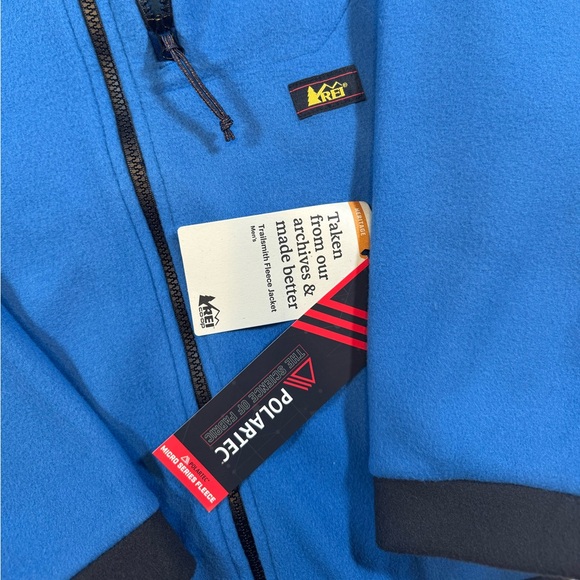 NWT Men’s REI Royal Blue Fleece Full-Zip Polartec Jacket - Picture 2 of 12